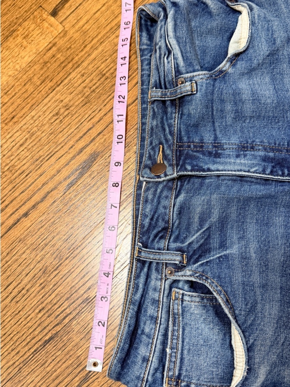 Oliver Logan Cropped Wide Leg Jeans Raw Hem Size 34 High Rise - Picture 6 of 7